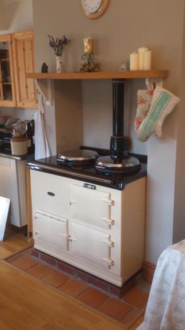2 Oven Gas Aga Cooker in Cream installed in Southampton <br>Gas Fired Conventional flue