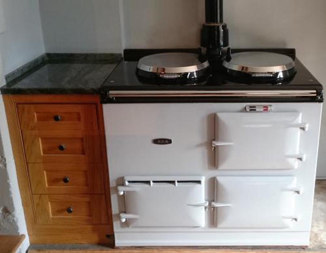 2 Oven Gas Aga installed in Bath
Colour Light Grey 