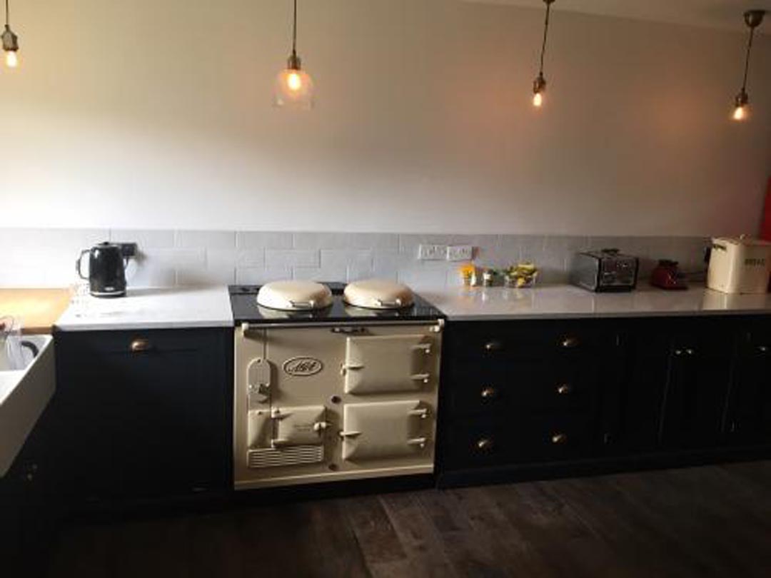 2 Oven Standard Aga Re-Enamelled in Cream
Running on Electric

Installed near Bath