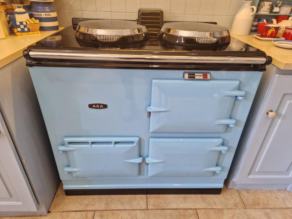<p>2 Oven Electric Aga in Powder Blue</p><p>Installed in Lower Bryanston</p>