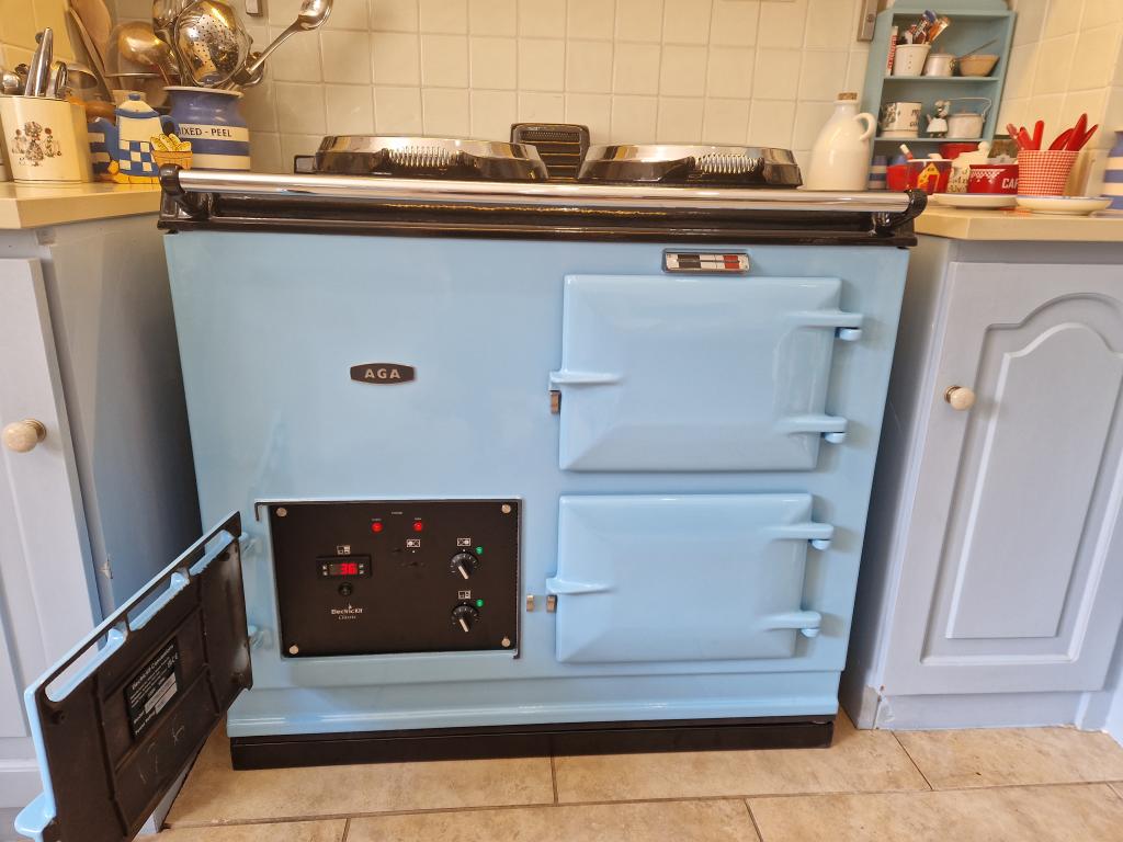 <p>2 Oven Electric Aga in Powder Blue</p><p>Installed in Lower Bryanston</p>